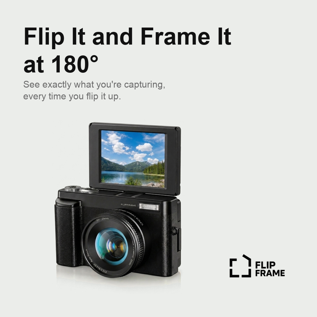 Flipframe 4K Flip Screen Digital Camera